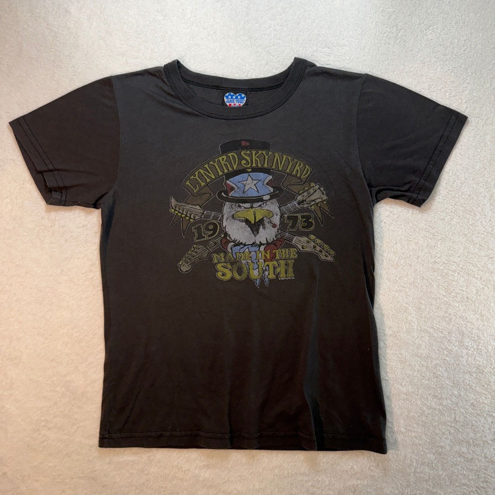 Junk Food Lynyrd Skynyrd Made In The South Graphic T-Shirt XL Black Vintage Rock